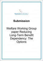 Submission Welfare Working Group Long Term Benefit Dependency The Options cover